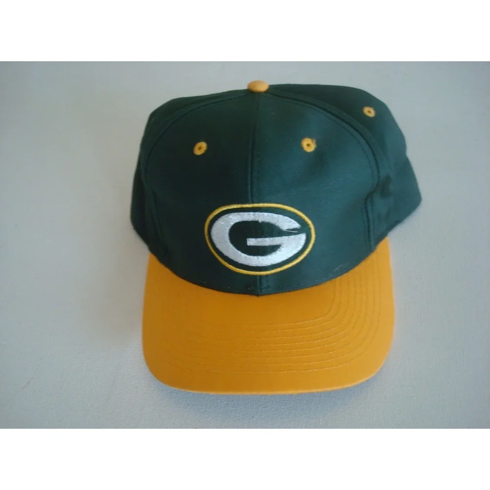 green bay packers logo 7 heasl 80S SCRIPT 90S SNAPBACK GOLF HAT CAP VINTAGE EE3